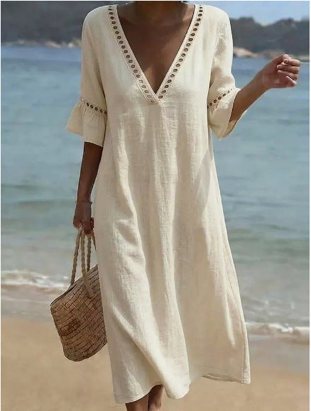 ELARA | Vestido Maxi Fresco, Cómodo y Favorecedor, Estilo Playero