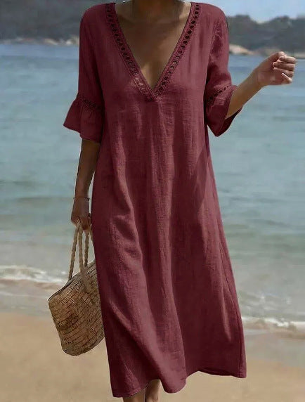 ELARA | Vestido Maxi Fresco, Cómodo y Favorecedor, Estilo Playero