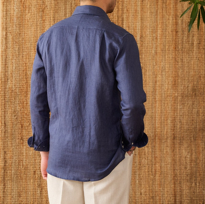 Camisa "Cannes" de Lino, Manga Larga