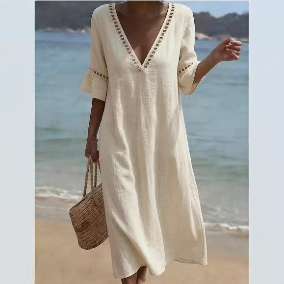 ELARA | Vestido Maxi Fresco, Cómodo y Favorecedor, Estilo Playero