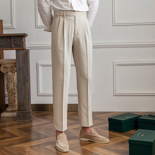 Pantalón "Americano" con Doble Pliegue