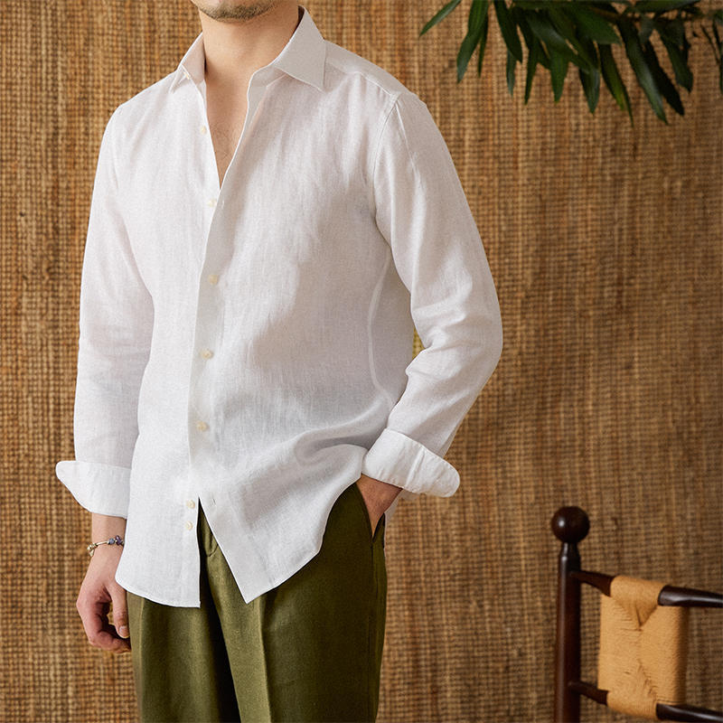 Camisa "Cannes" de Lino, Manga Larga