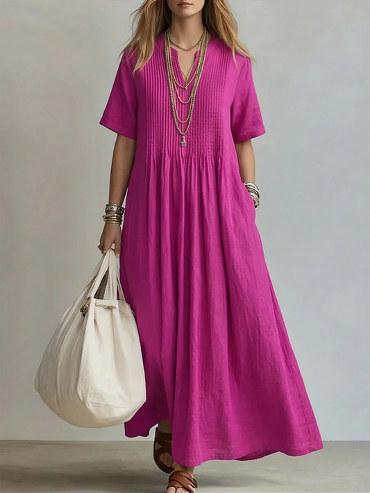 Diletta | Vestido Plisado Rosa