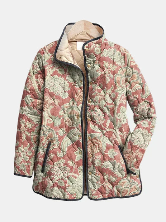 NAYA | Chaqueta Acolchada Casual Floral Vintage