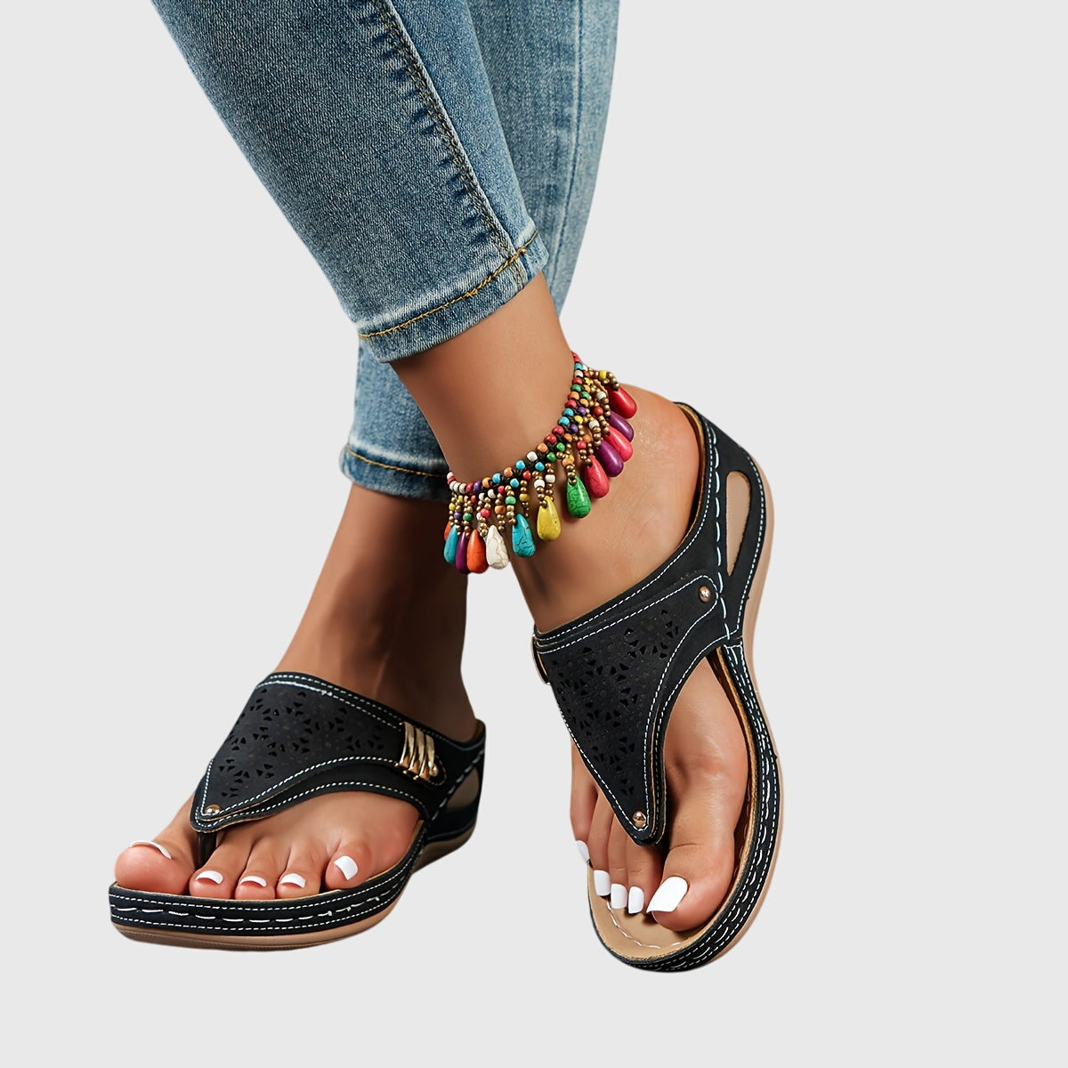 Anika - Sandalias de Dedo