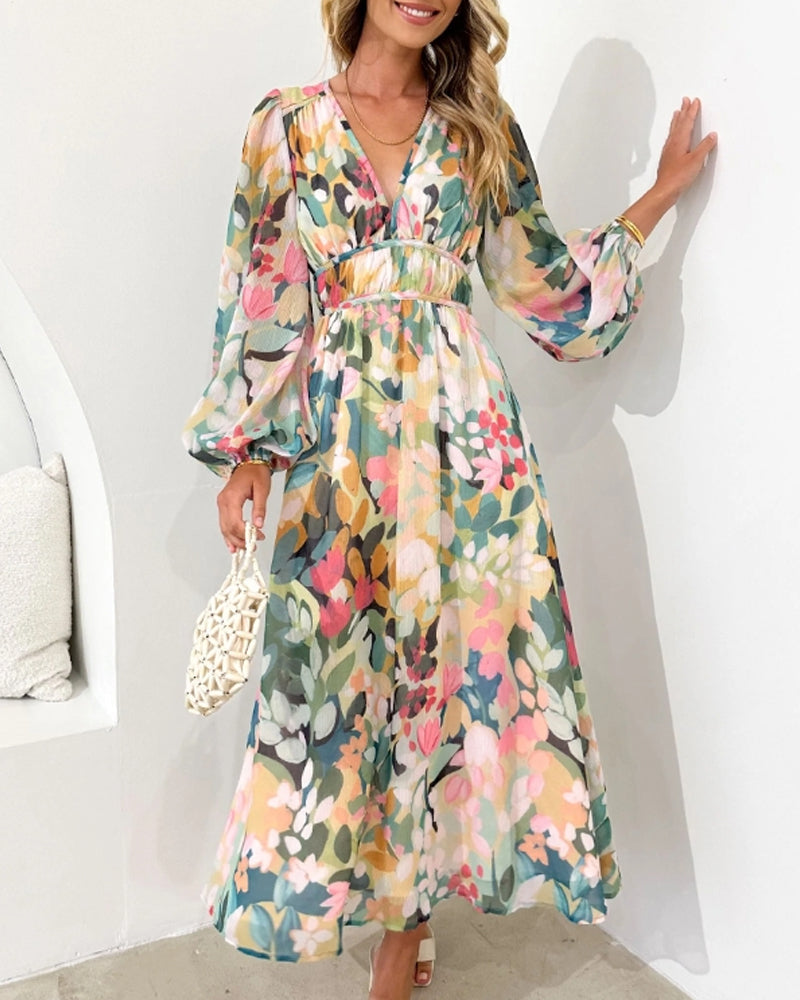 Celine | Feminine Dress with Floral Print
