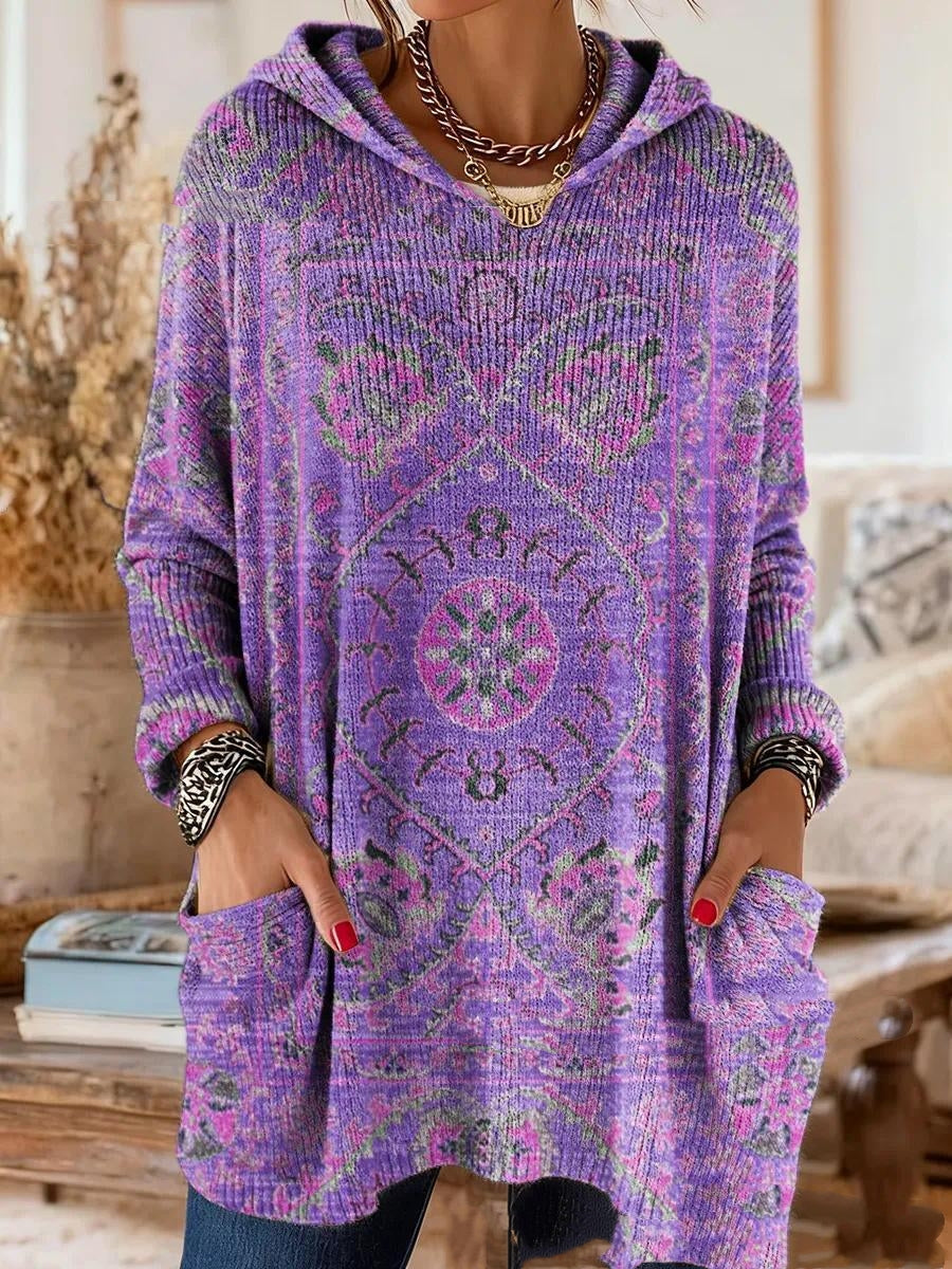 Lizzy | Túnica con Capucha y Estampado Retro