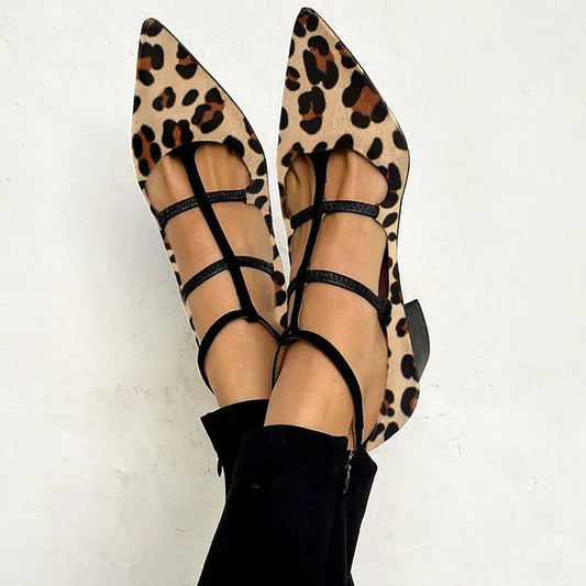 Franca | Zapatos de Tacón para Mujer con Correa de Leopardo