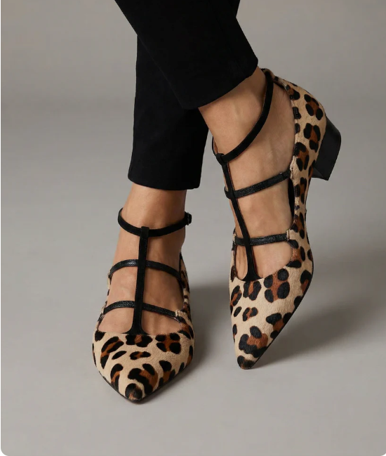 Franca | Zapatos de Tacón para Mujer con Correa de Leopardo