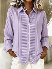 Beatriz | Blusa Casual a Rayas con Botones