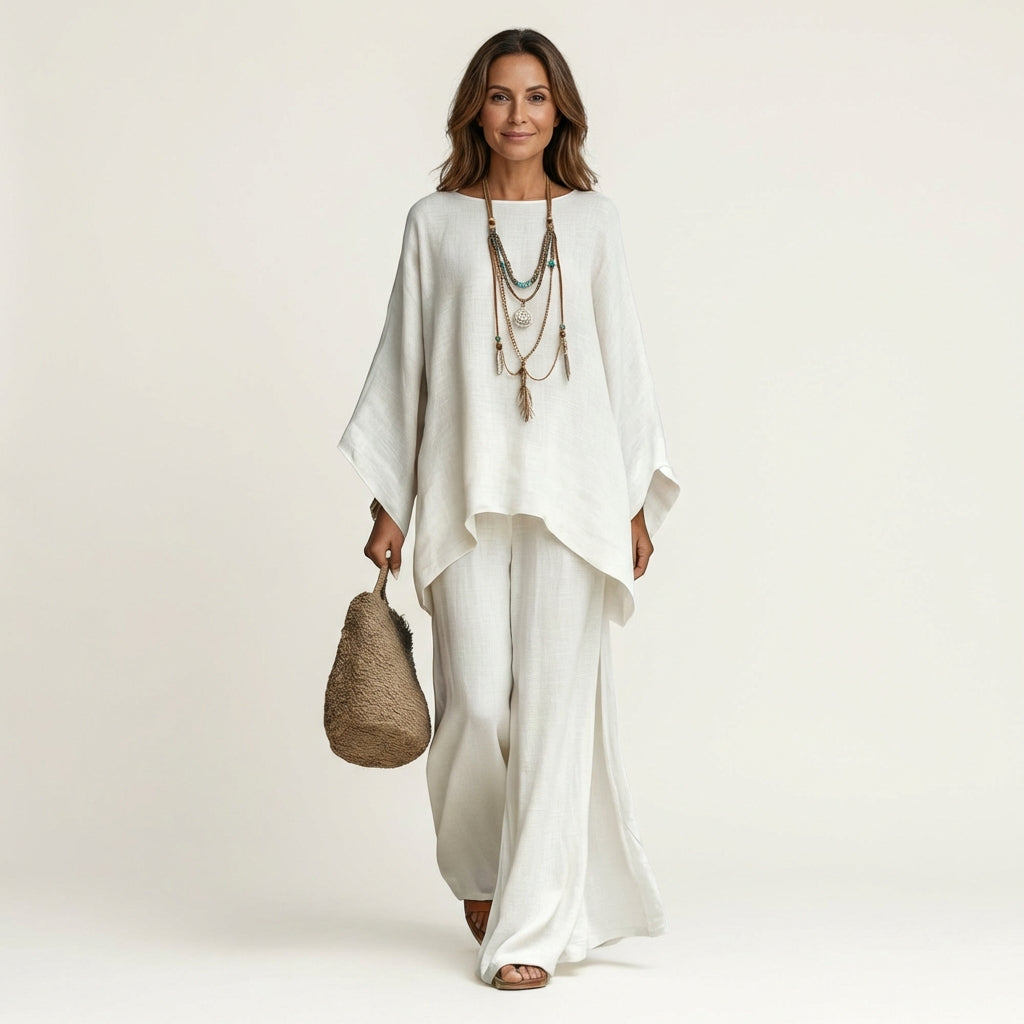 Majolie | Conjunto de Mujer Boho de Lino