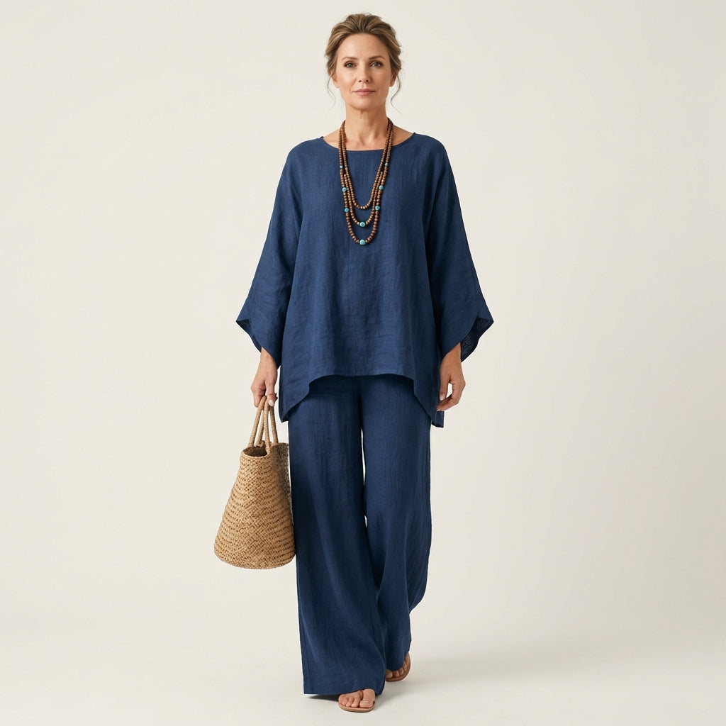Majolie | Conjunto de Mujer Boho de Lino