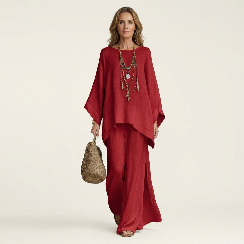 Majolie | Conjunto de Mujer Boho de Lino