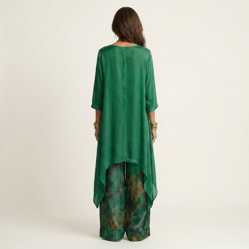 Cariola | Conjunto de Mujer Asimétrico de Algodón y Seda