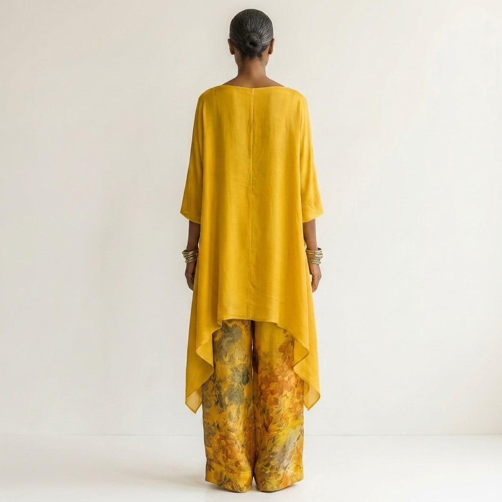 Cariola | Conjunto de Mujer Asimétrico de Algodón y Seda