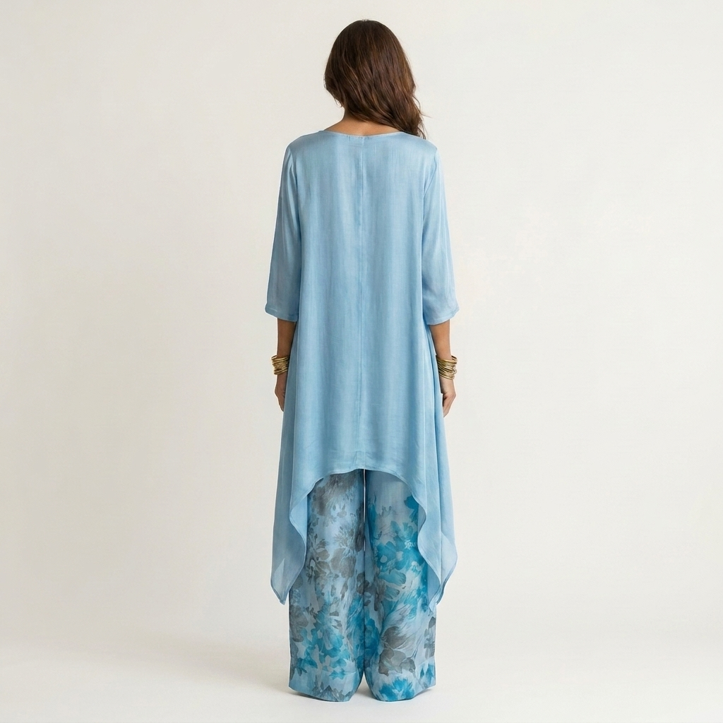 Cariola | Conjunto de Mujer Asimétrico de Algodón y Seda