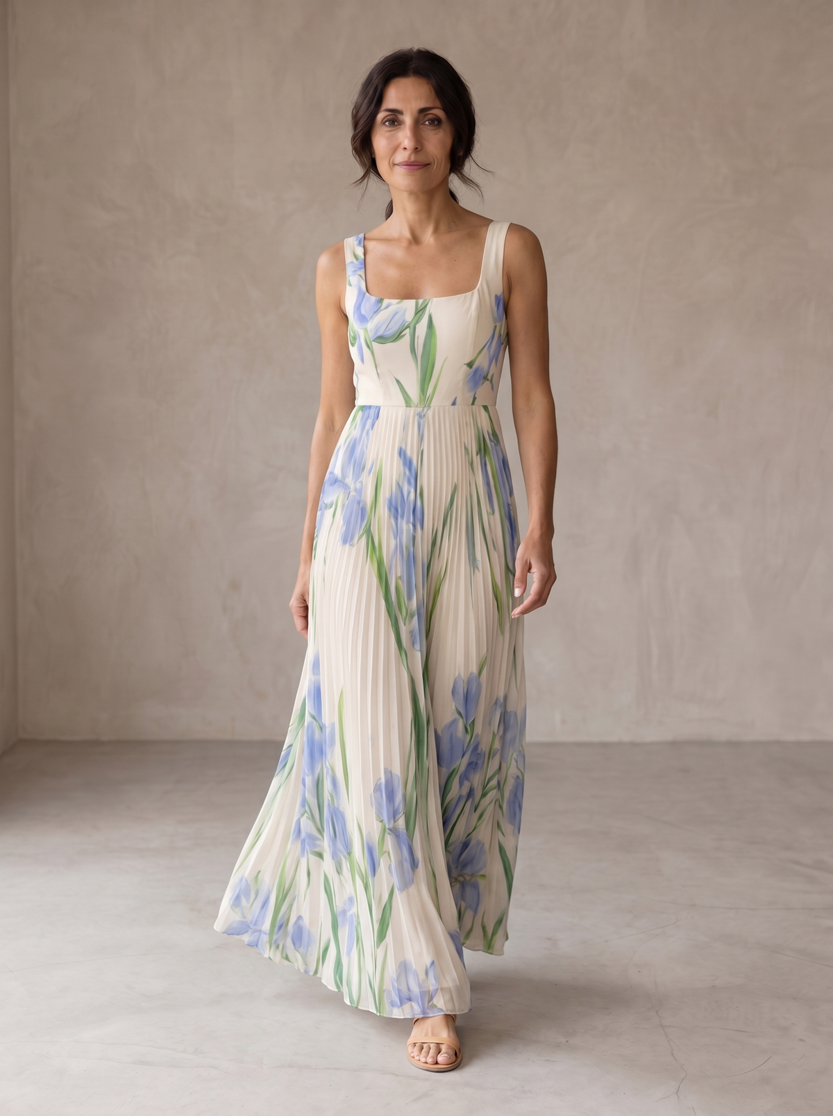 Oriah | Vestido Largo de Mujer Floral Corte A de Seda