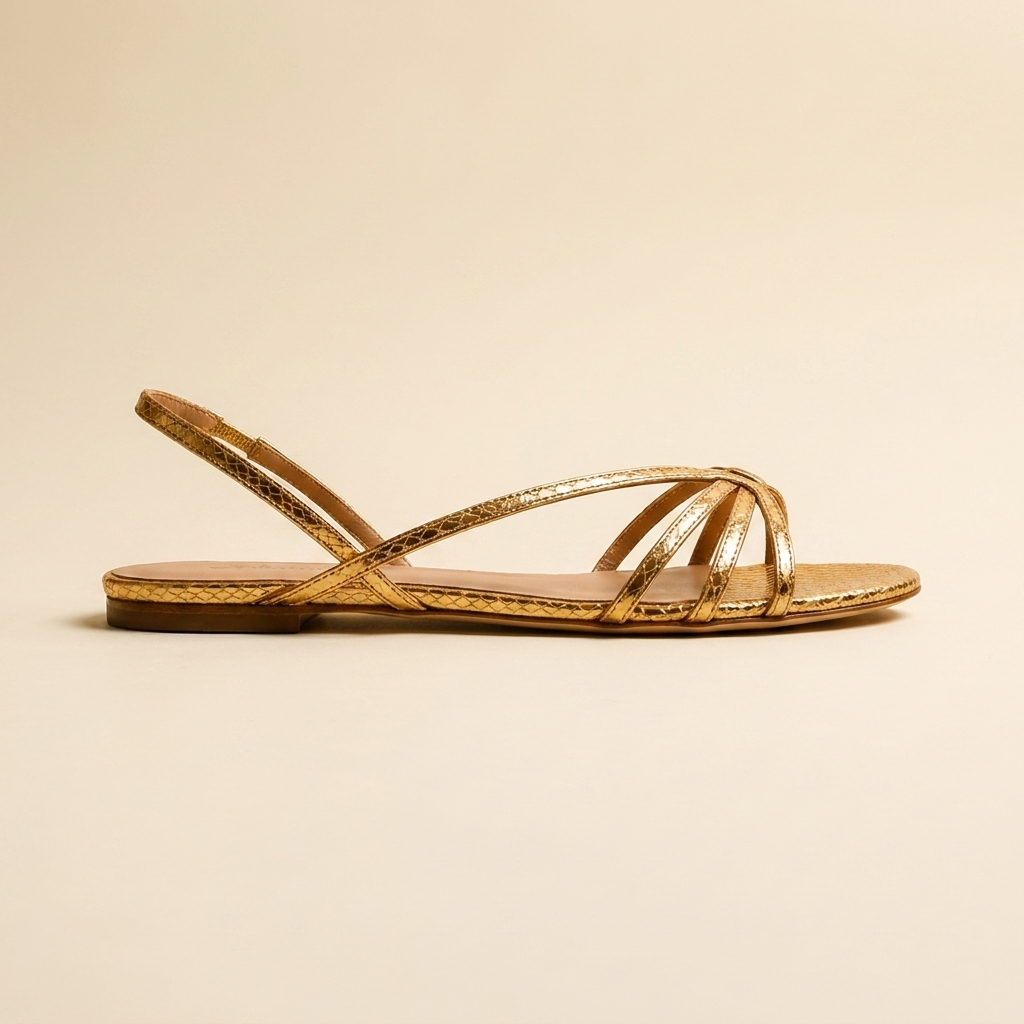 Ginevra | Sandalias Doradas Elegancia de Verano