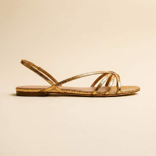 Ginevra | Sandalias Doradas Elegancia de Verano