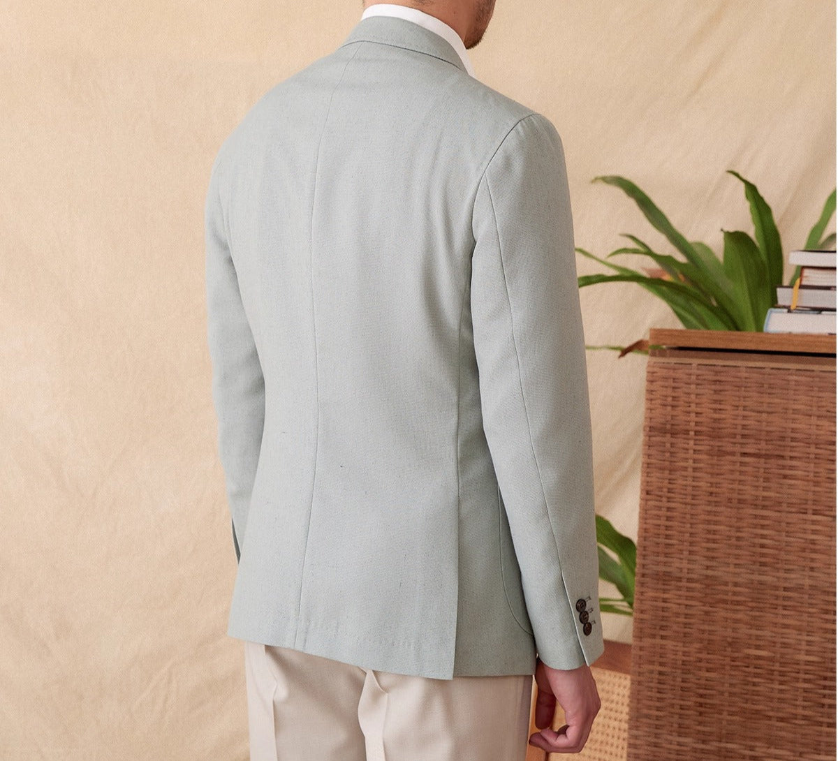 Chamarra Blazer Deportiva "Monaco" de Mezcla de Lino