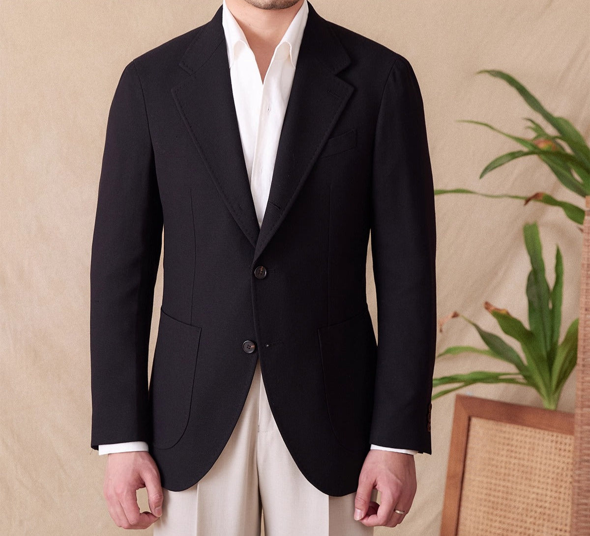 Chamarra Blazer Deportiva "Monaco" de Mezcla de Lino