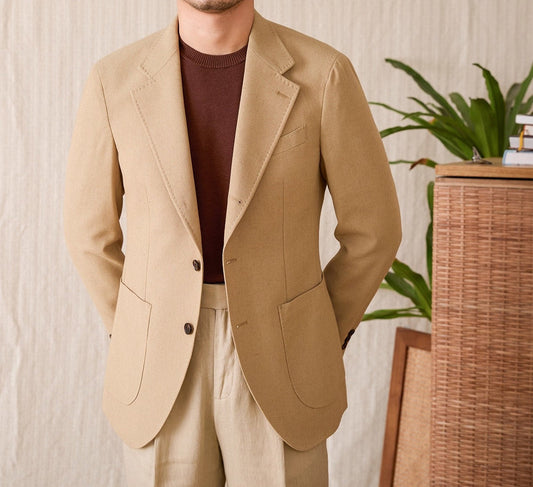 Chamarra Blazer Deportiva "Monaco" de Mezcla de Lino
