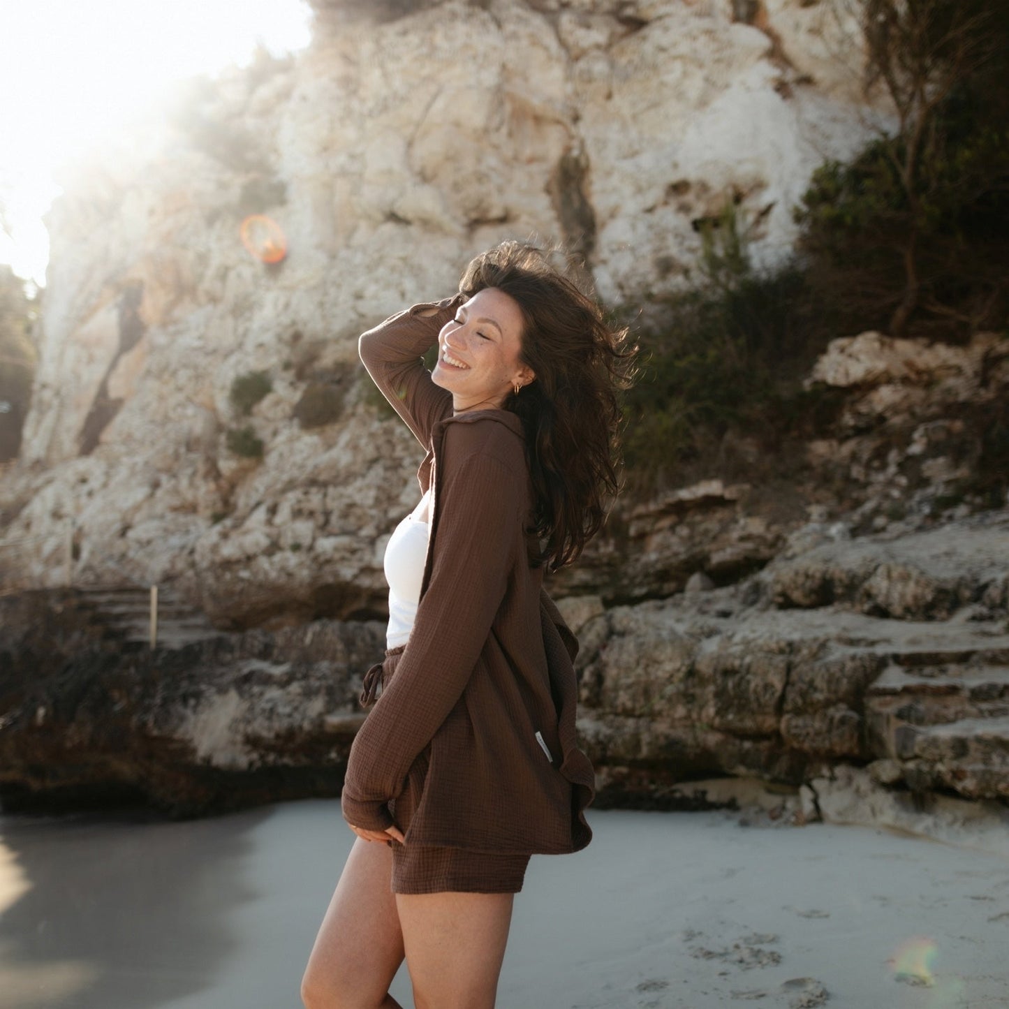 Shorts de muselina Leja