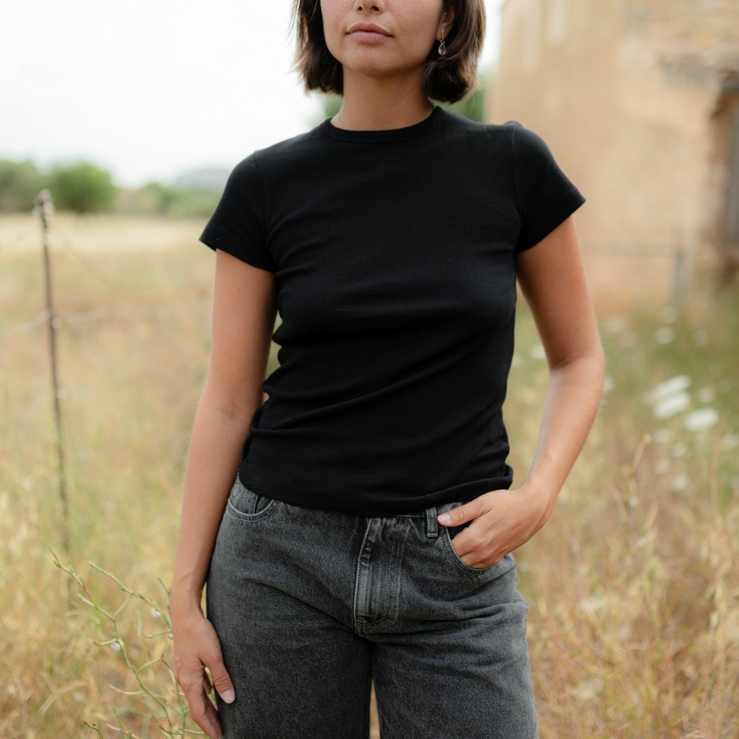 Playera acanalada Ylva