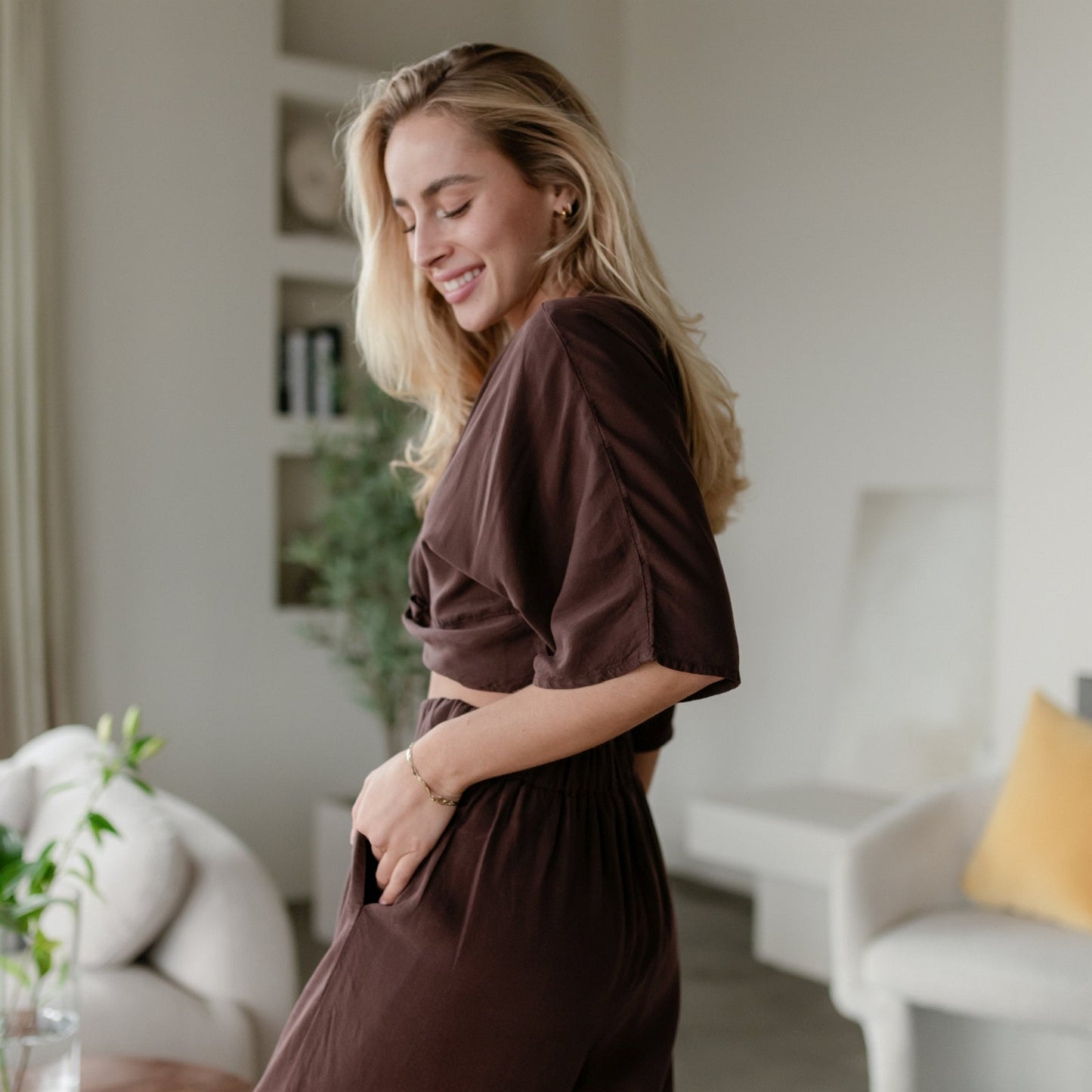 Crop top con nudo Merit