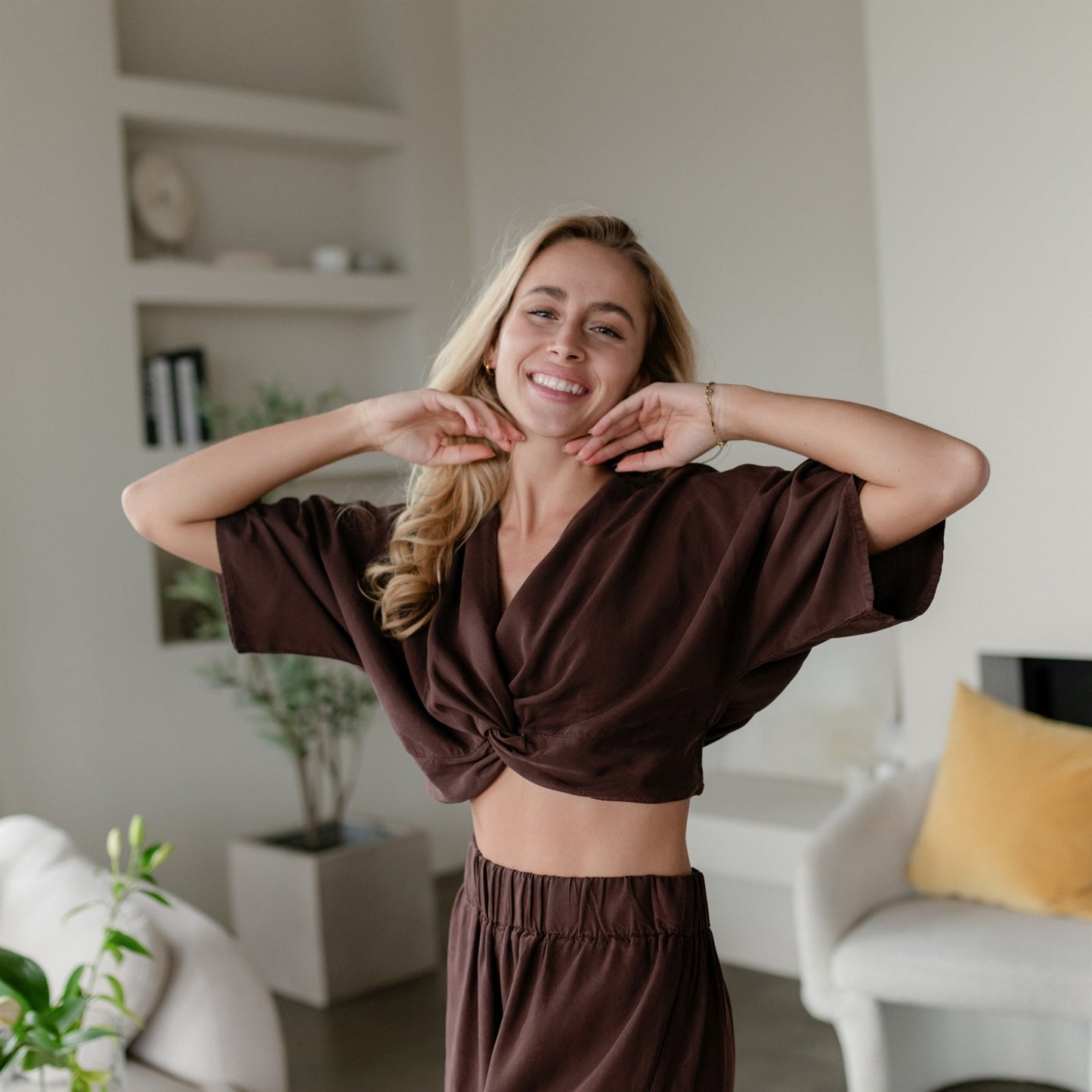 Crop top con nudo Merit