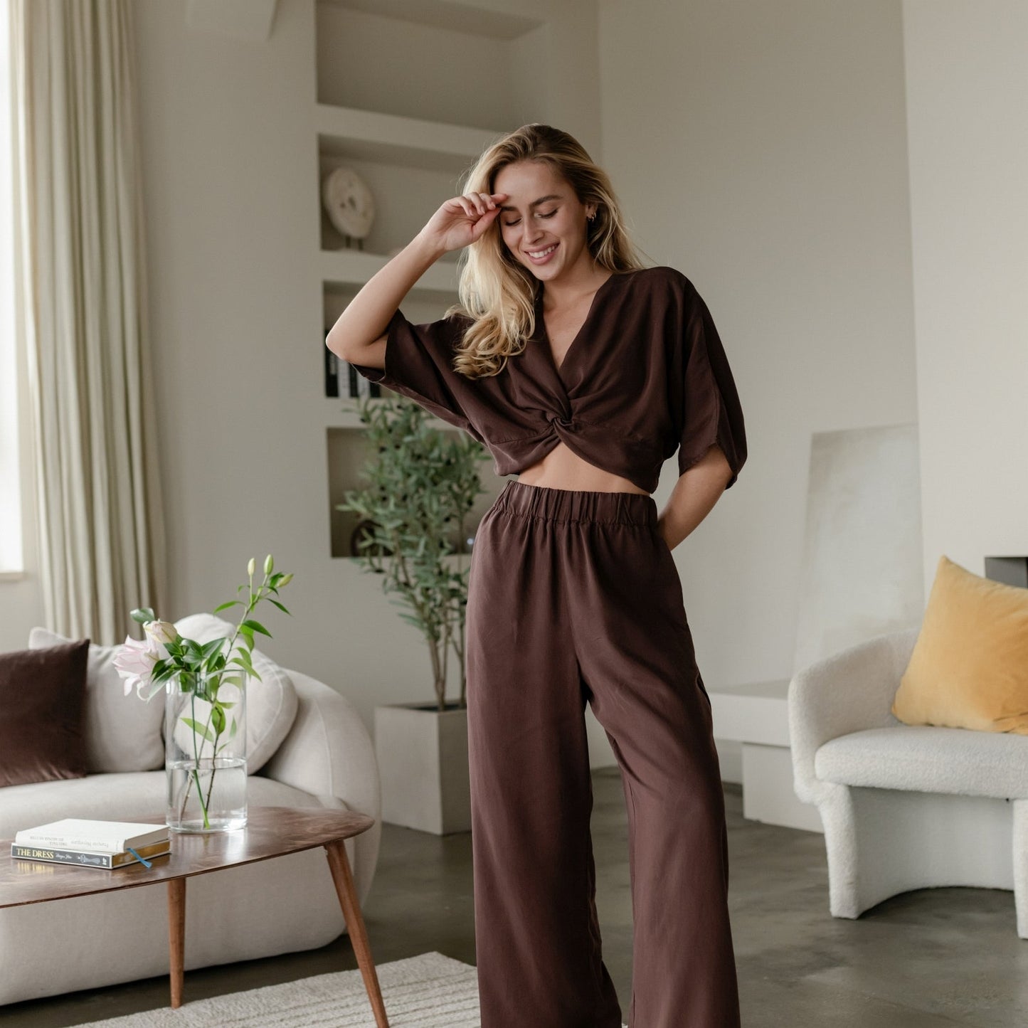 Crop top con nudo Merit