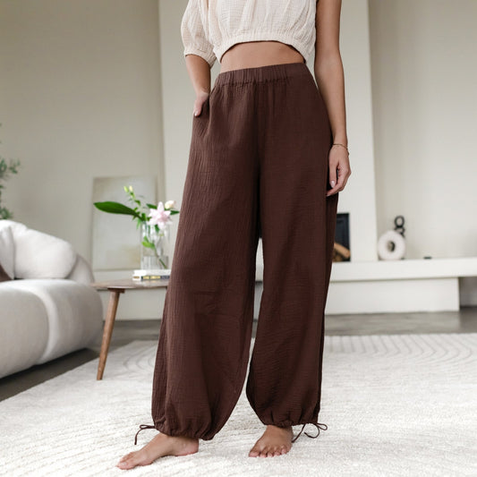 Pantalón globo de muselina Lys