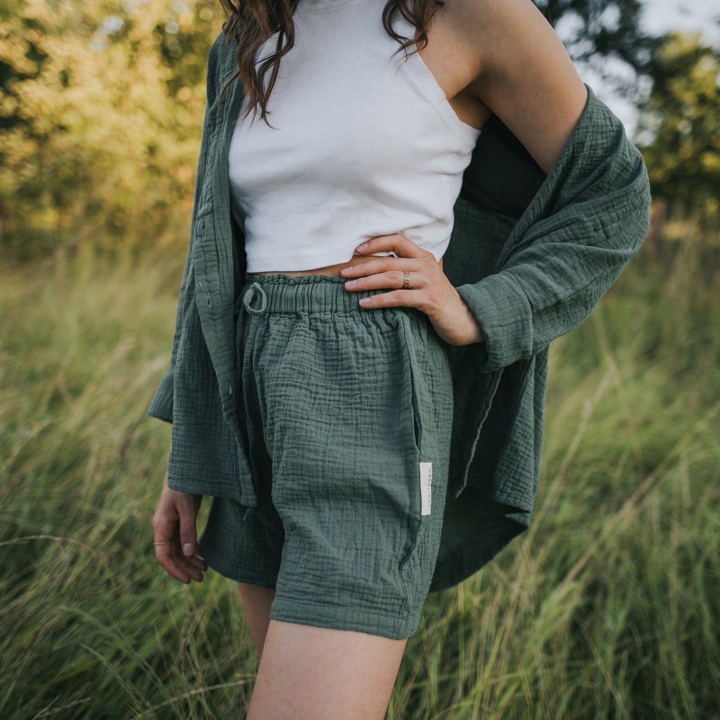 Shorts de muselina Leja