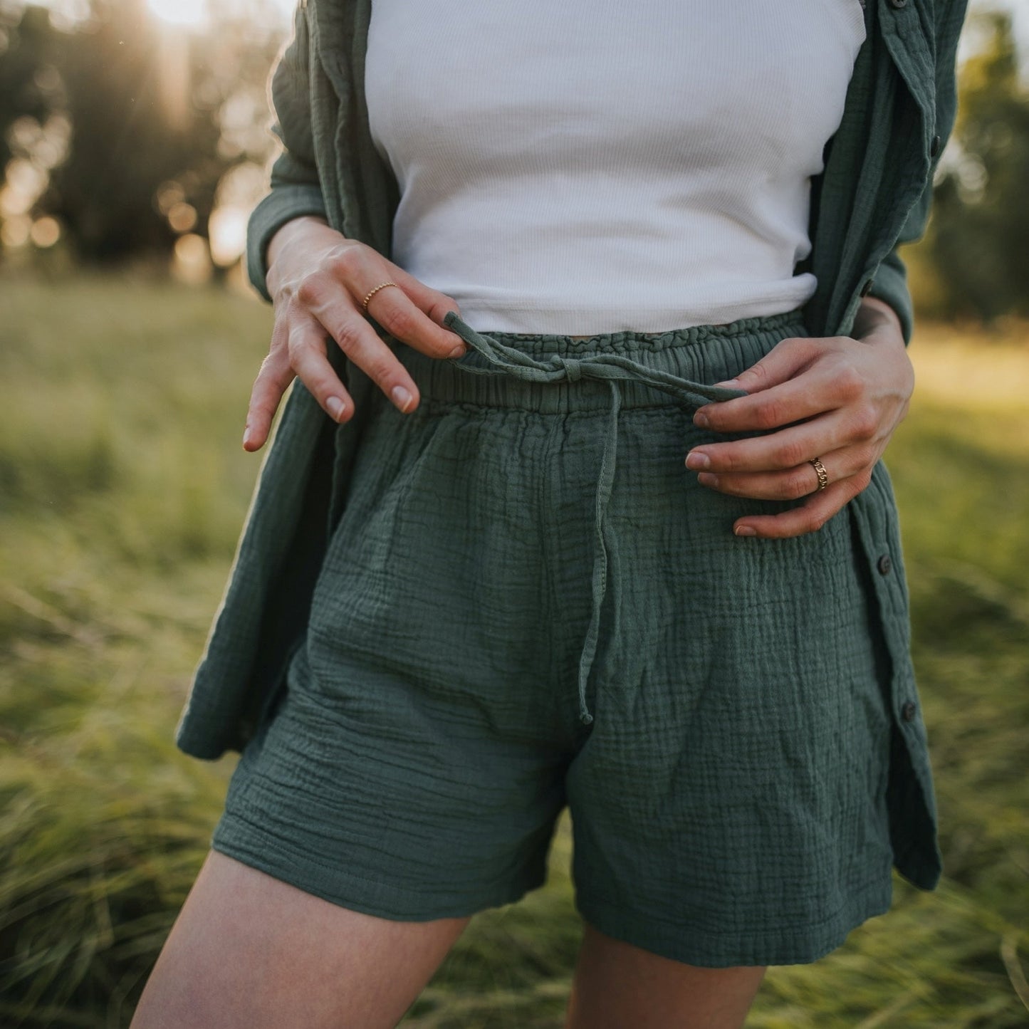Shorts de muselina Leja