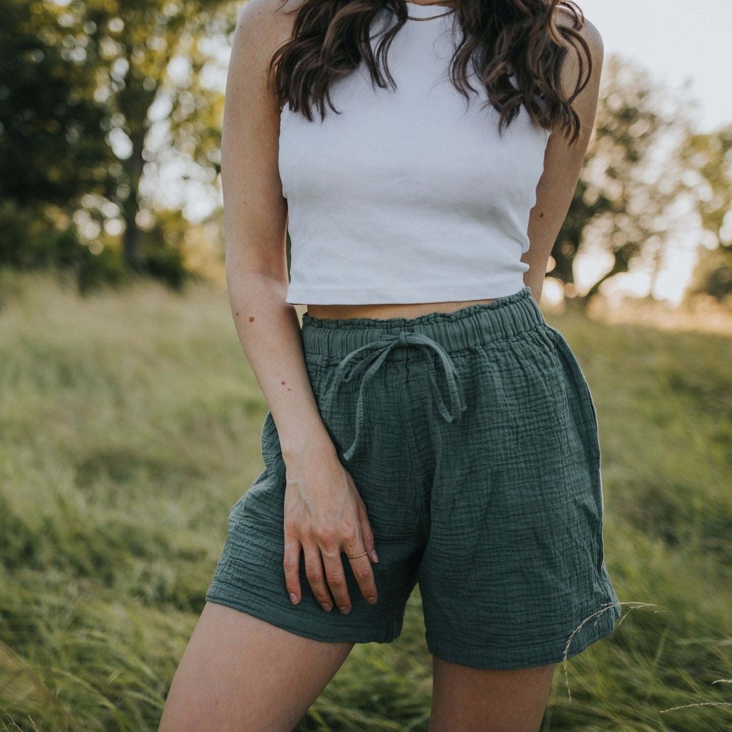 Shorts de muselina Leja