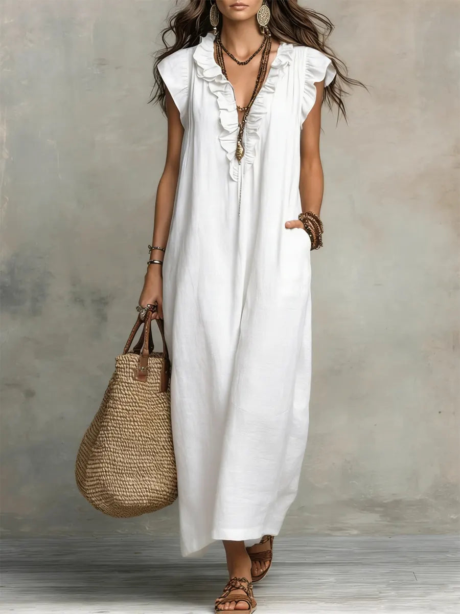 Chiara | Vestido Maxi Bohemio con Escote en V