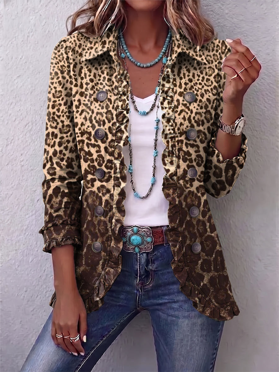 Nazaret | Chamarra Leopardo con Volantes