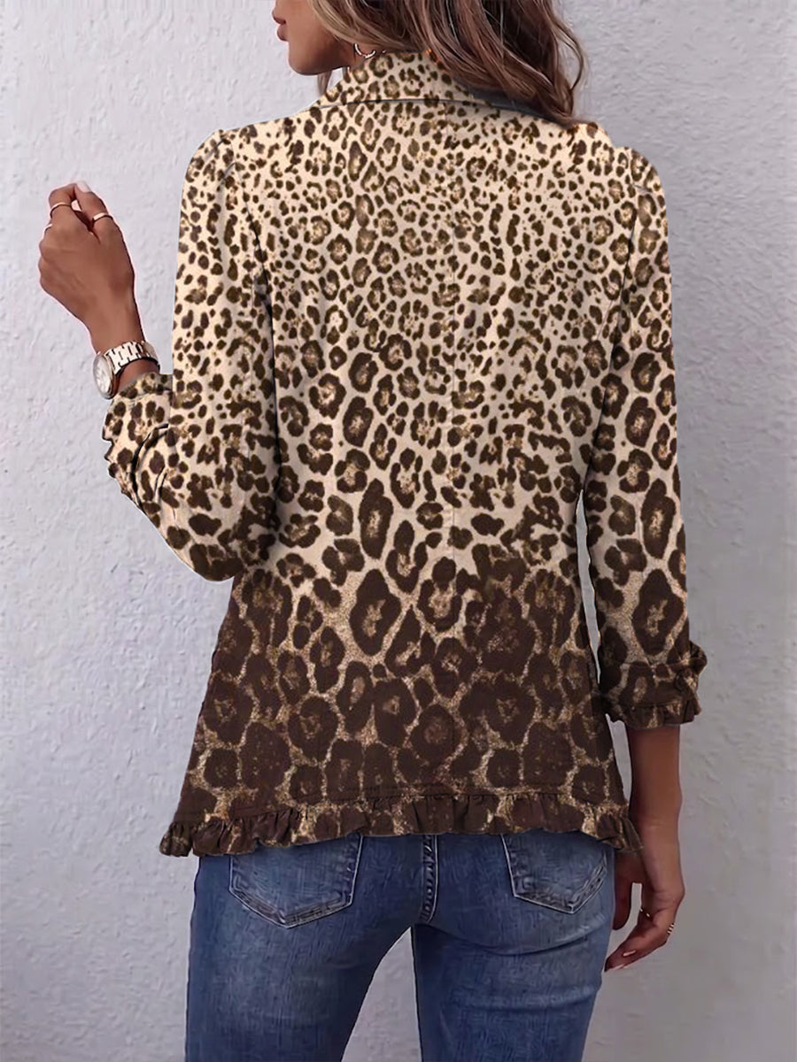 Nazaret | Chamarra Leopardo con Volantes