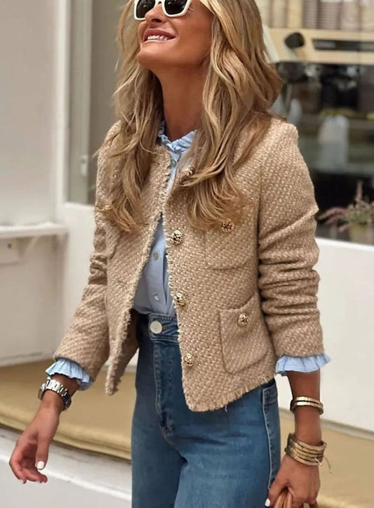 Celine | Saco Corto sin Cuello