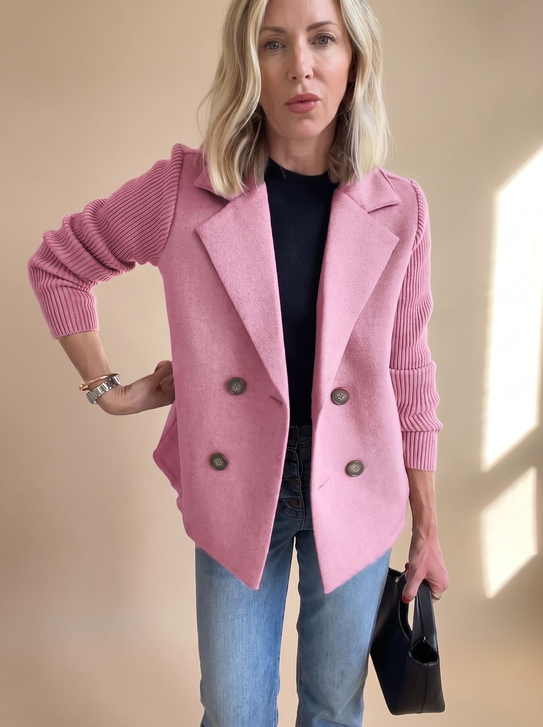 Primrose | Blazer Cruzado con Mangas Suaves