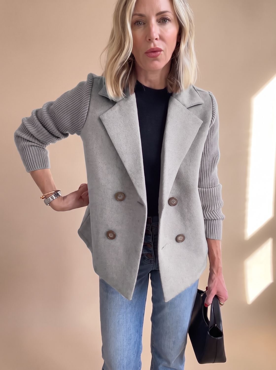 Primrose | Blazer Cruzado con Mangas Suaves