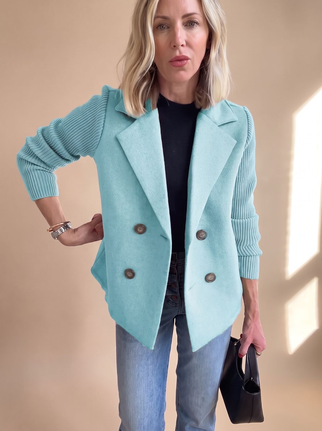 Primrose | Blazer Cruzado con Mangas Suaves