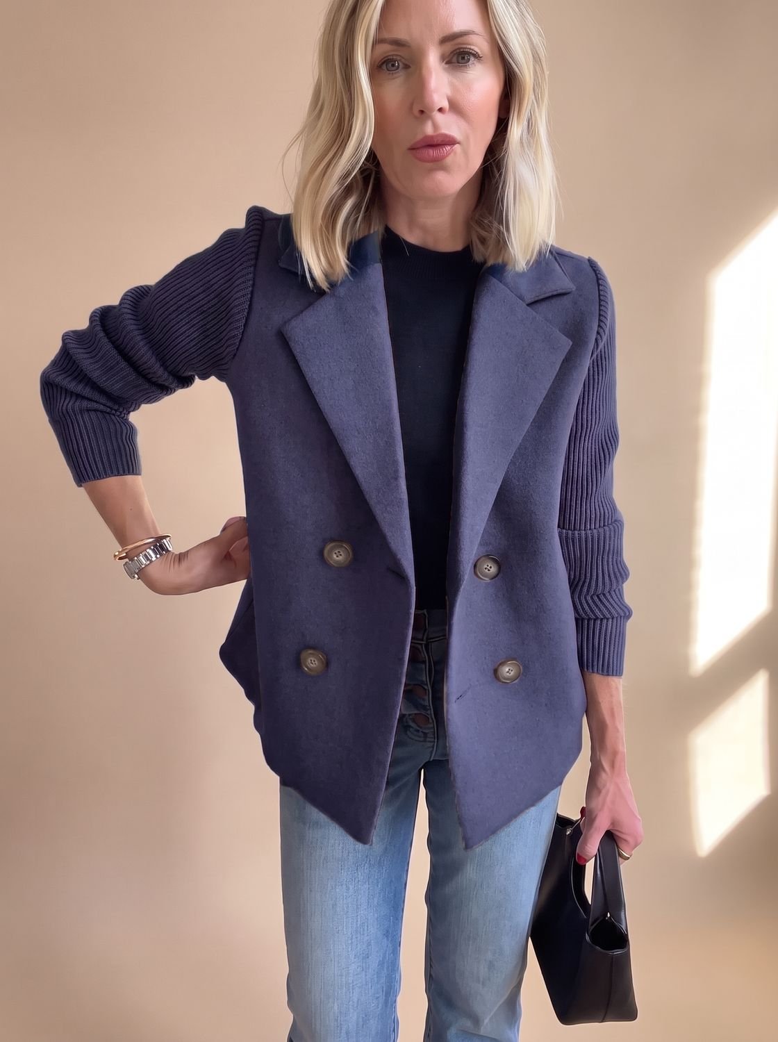Primrose | Blazer Cruzado con Mangas Suaves