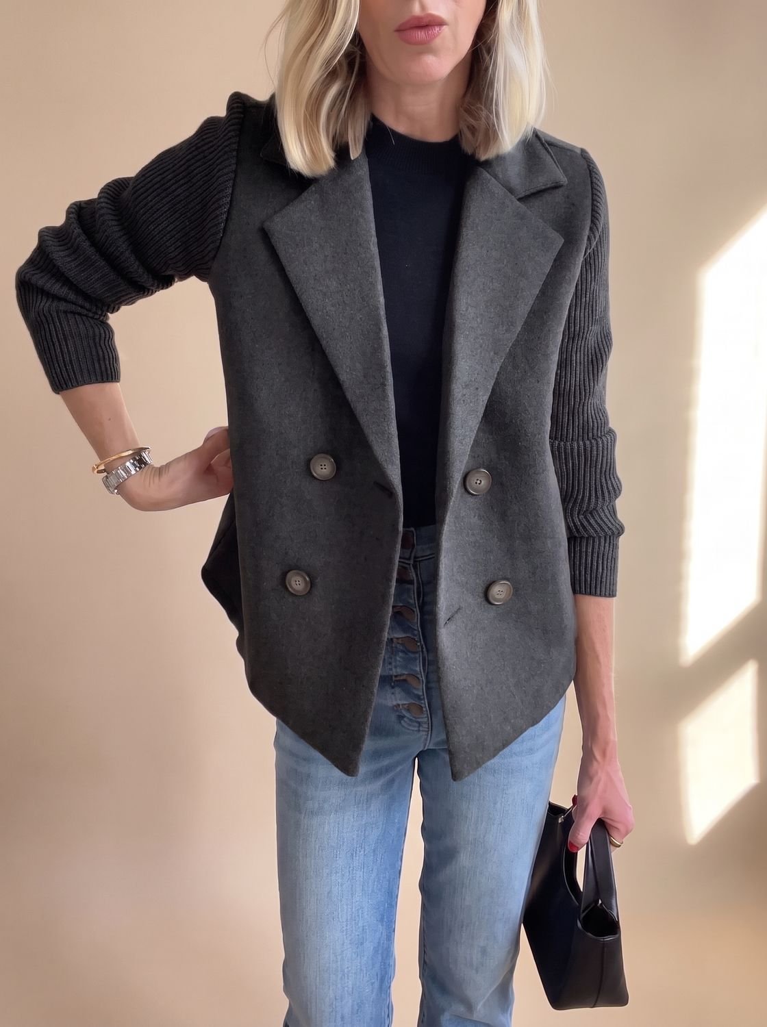 Primrose | Blazer Cruzado con Mangas Suaves