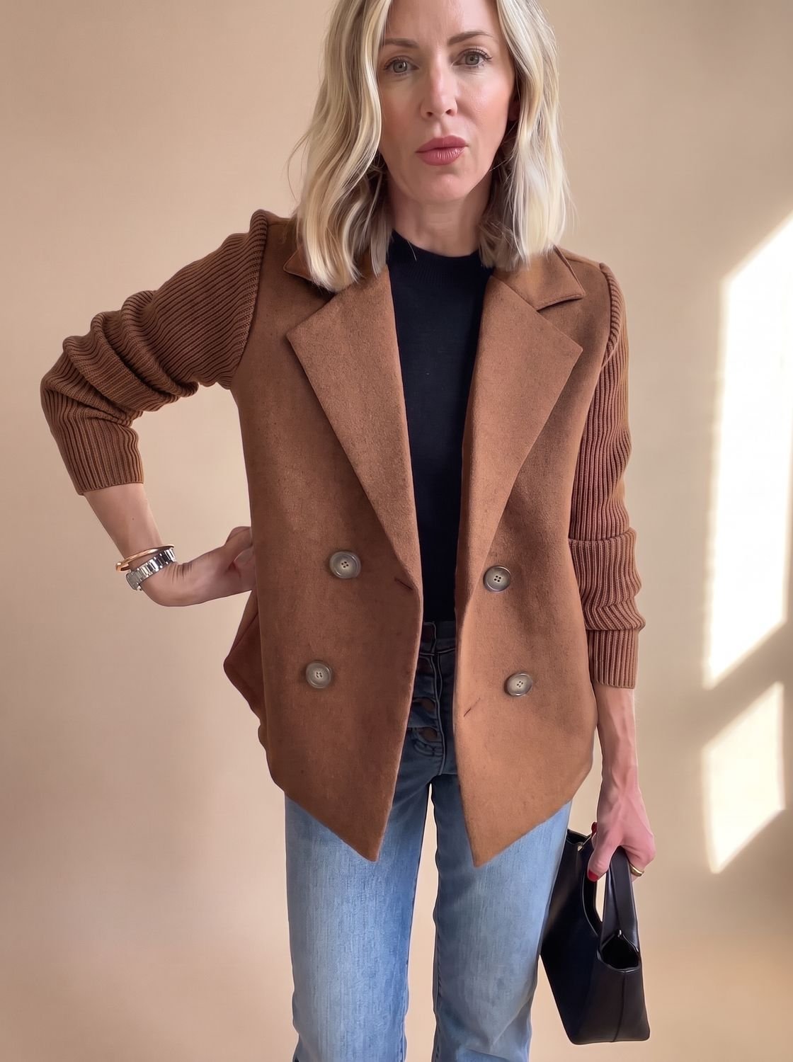 Primrose | Blazer Cruzado con Mangas Suaves