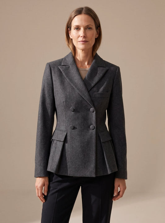 Gwendolyn | Blazer Cruzado Entallado con Peplum