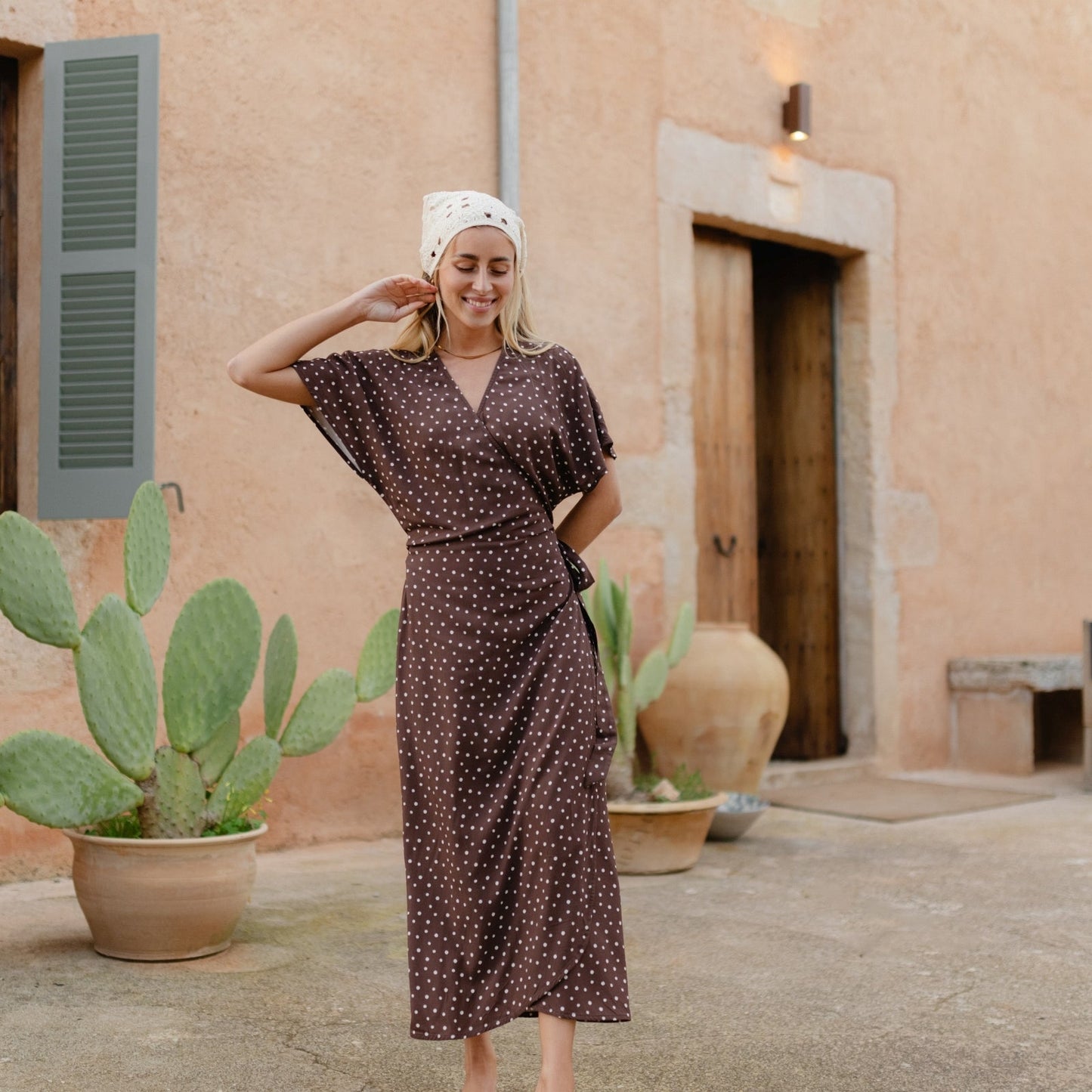 Vestido cruzado Anni de puntos