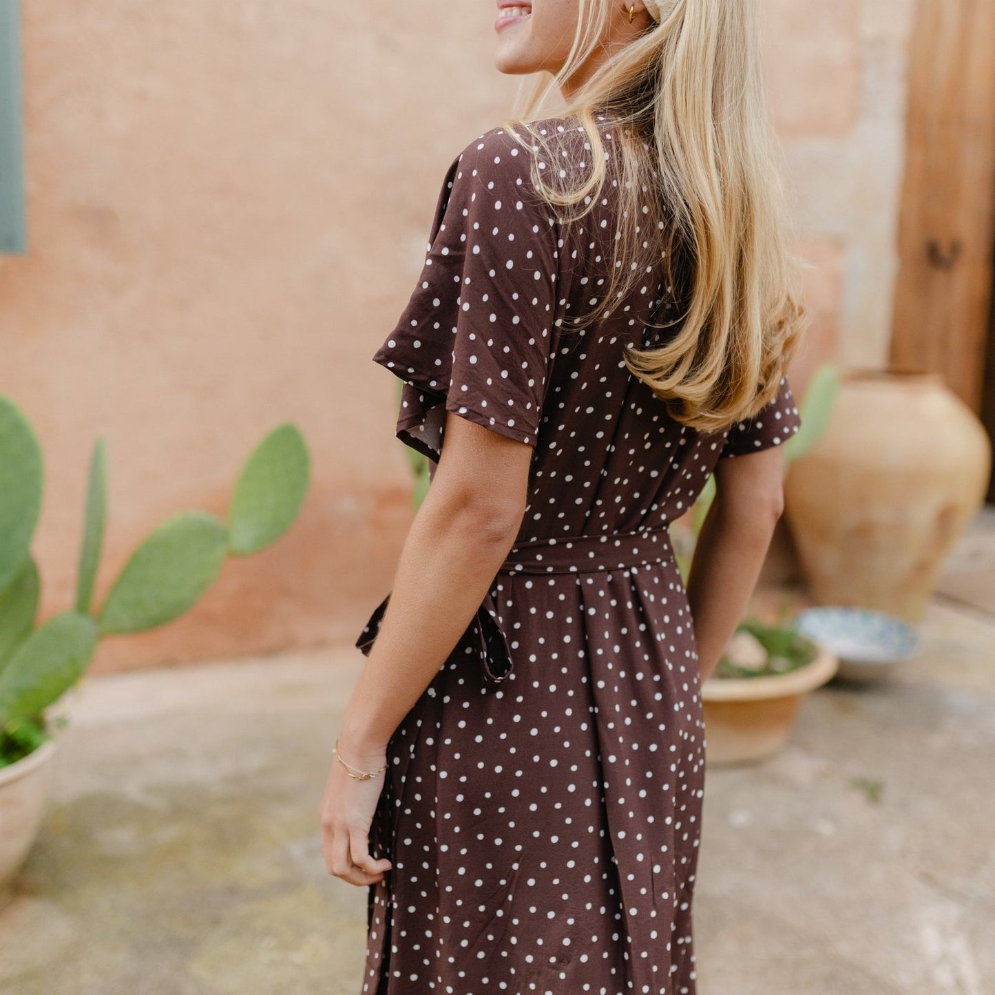 Vestido cruzado Anni de puntos