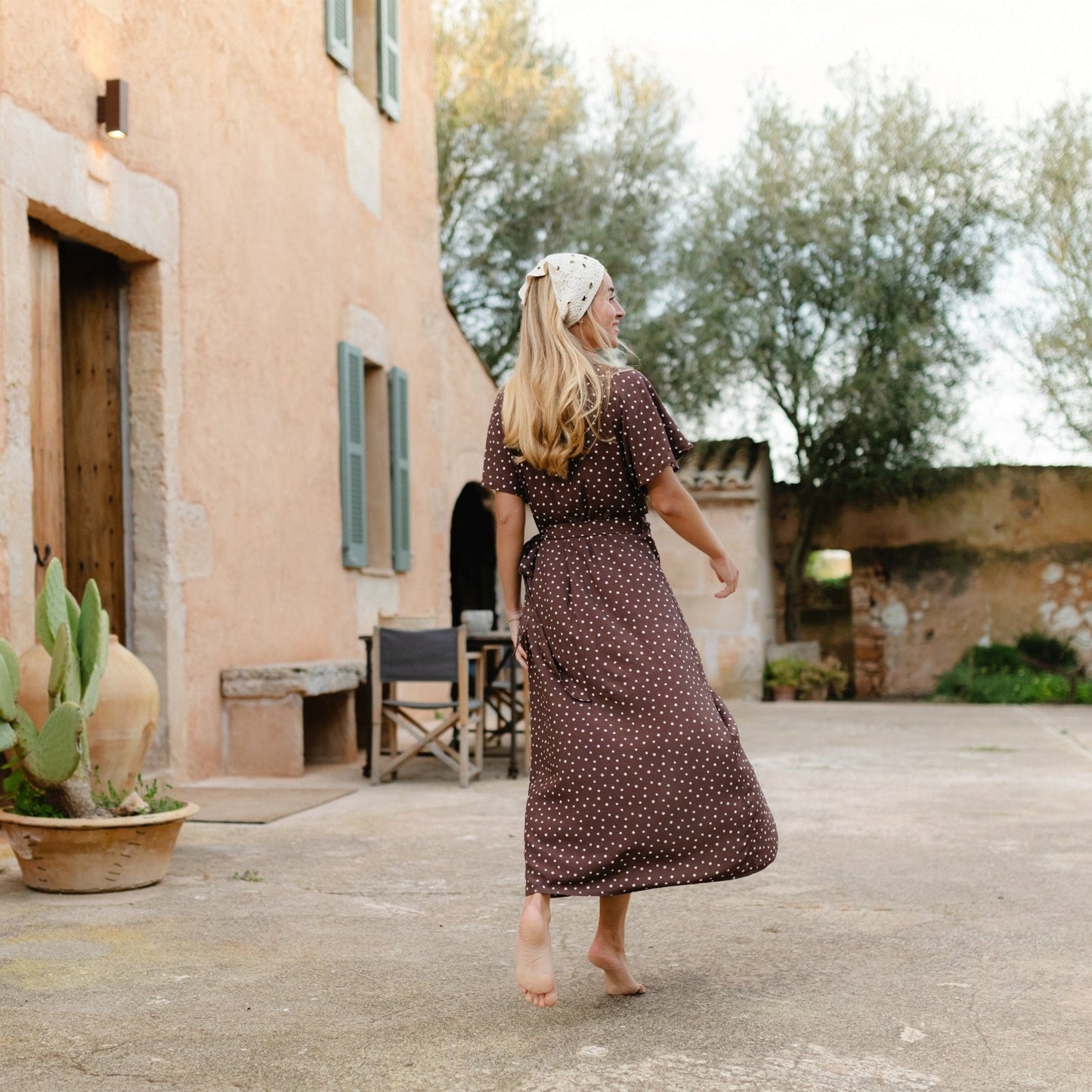 Vestido cruzado Anni de puntos