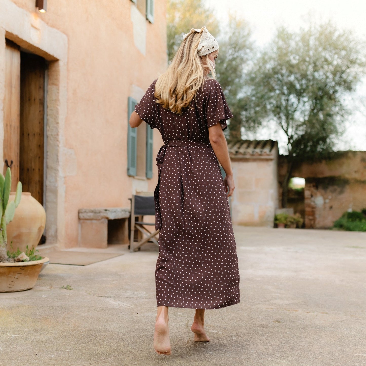Vestido cruzado Anni de puntos